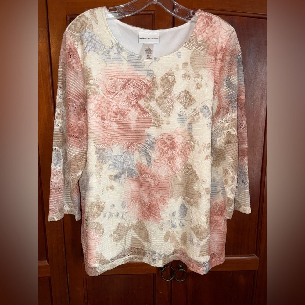 Alfred Dunner Pastel Floral Blouse 22↔️24↕️ #2001